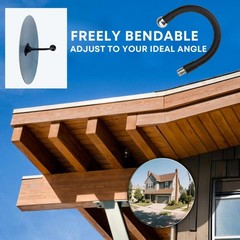 Frameless 11.65″ Acrylic Convex Mirror – Adjustable Wide Angle Indoor Security,