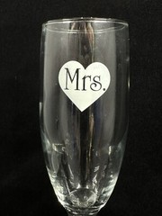 Mr and Mrs Champagne Toasting Flutes Bride Groom Wedding Wine Glasses 8.75”