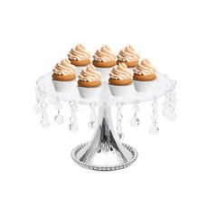 4*Cake Stand Set Round Metal Plates for Dessert Cupcake Candy Display DETACHABLE