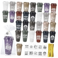 30 Pack Nurse Appreciation Gifts, 16 oz Plastic Tumblers Bulk, Dusty Lovely
