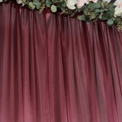 8×10 ft BURGUNDY Satin CURTAIN Wedding Photography Backdrop Panel Party