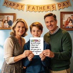 Asmallgf Dog Dad Fathers Day Card, Funny Father’s Day Card Gifts from Dog, Do…