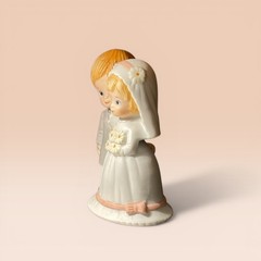 Vtg. 80s Bride and Groom The Christopher Collection Wedding Cake Topper Classic