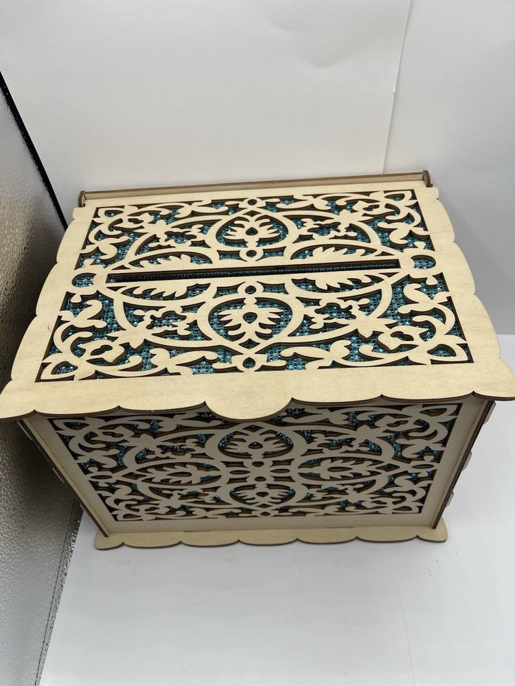 Wooden Wedding Card Box W Lock Option DIY Money Gift Box For Any Occasion