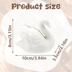 Hoteam 2 Pcs Swan Cake Topper Couple Wedding Cake Toppers Decor Vintage Elegant
