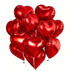 Heart Balloons 12Pcs Heart Shaped Balloons 18Inch Heart Foil Balloons Red