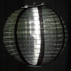 12″ Black Nylon Lantern, Even Ribbing, Durable, Hanging Decoration
