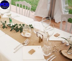 5 NATURAL Burlap Jute Hessian Table Runner Rustic Wedding Event Home Decoration