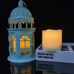 2 Pack 3’’ Outdoor Battery Operated Flameless Candles with Timer 3 x 3 inch