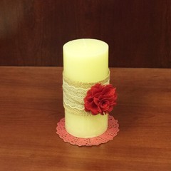 Wrapables Shabby Chic Burlap Rose Flower (Set of 20), Orange