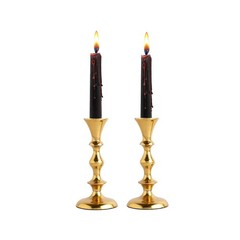 Rely+ Gold Candle Holders Set of 2 Decorative Centerpiece Table Medium,