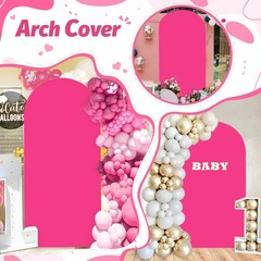 FOTSHARER Hot Pink Arch Cover 7.2 FT Wedding Arch Cover Spandex Arch Backdrop