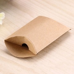 100Pcs Kraft Paper Pillow Wedding Favor Boxes for Candy Packing Gift Boxes Khaki