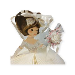 Vintage 1960’s Bride Wedding Decor Honeycomb Centerpiece w/ Box Bridal Shower