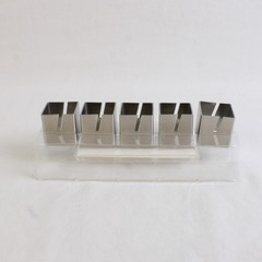 Newclassic Metal Place Card Holders Silver Square 5 Pcs Paper Cards 5 Pcs