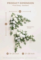 Ling’s moment 2PCS Dusty Rose Artificial Floral Swags Wedding Arch Flowers Pink
