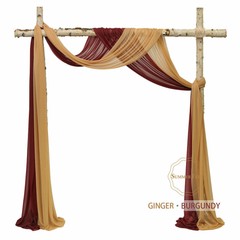 Wedding Decorative Drapes Arch Drapping 6.5Yards Windows Chiffon Fabric Curtains