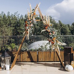 10.2 Ft Wood Arch for Wedding Ceremony Archway Arbor Flower Support Frame Decor
