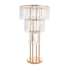 3-Tier Clear Gold Wedding Flower Stand Acrylic Iron Floor/Tabletop