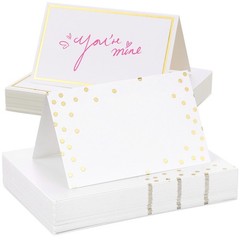 100Pcs Paper Place Cards for Wedding Table Setting Assorted Color Elegant Design