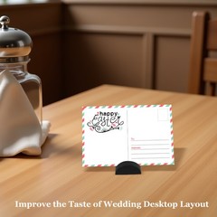 24 Pcs Wedding Seat Sign Semi Circle Place Card Holder Table Name Number