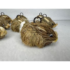 8 Pottery Barn Natural Straw Bunny Rabbit Place Card Holders Spring New w/ Tags