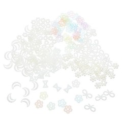 600 Pcs Heart Ornament Craft Nail Charm for Headwear