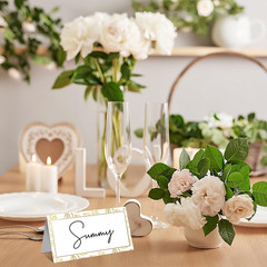 100Pcs Gold Leaf Name Place Cards for Table Setting | Placecards for Wedding Bri