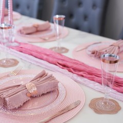 MATANA 24 Plastic Champagne Flutes Rose Gold Rim 5 oz – Reusable Toasting Gla…