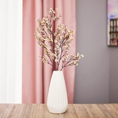 Fake Flowers Artificial Flowers, Real Touch Silk Flowers Faux 5 Pcs Champagne