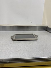 Wedding Invitation Holder / Feet Silver Plate Mirrors Tray Ballard Wall Art VTG