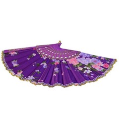 Miayon 10pcs Floral Folding Hand Fan Vintage Retro Silk Multicoloured