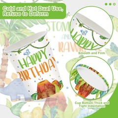 120PCS Dinosaur Party Supplies for Boys Girls 1st Kids First Birthday Party W…