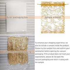 Staruby Organza Gift Bags 100Pcs Gold 1 count (Pack of 100) 5×7 INCH 100pcs