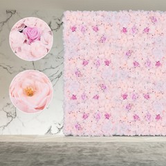 4X Artificial Flower Wall Handmade Panels Wedding Party Backdrop Home Decor US