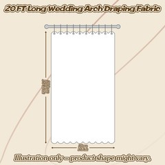 Ceiling Drapes 4 Panels Wedding Arch Draping Fabric 20FT Chiffon Party Decor