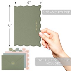 Beautiful Thank You Cards Set of 30 With Envelopes and Stickers – Elegant Bla…