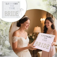 Fuyoooo 12 x 12 Inch Letters to The Bride Scrapbook Wedding Memory Book Brida…