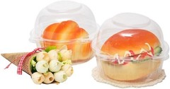 Sturdy 50-Count Plastic Cupcake Holders with Clamshell Seal for Fresh Desserts