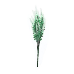 4 GREEN WHITE 14″ tall Faux LAVENDER FLOWER BUSHES Wedding Party Decorations