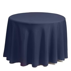 Round Tablecloth – 70 Inch Round Table Cloth for 24 to 70″ (Round) Navy Blue
