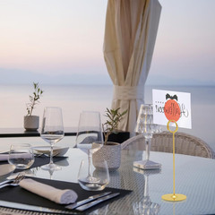 Urban Deco 16 Pieces Table Card Holder 8 Inches Table Number Holders Place Steel