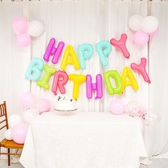 ASSORTED 13″ Happy Birthday Mylar Foil BALLOON BANNER Party Events Decorations