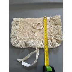 Vintage Bridal Wedding Set Ring Bearer Pillow Lace Book Cover and Garter Cream