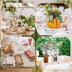 Elegant Wedding Signage Set – 6 Pcs Clear Acrylic