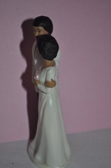 Vintage Coast Novelty Bride & Groom Wedding Cake Topper 1984 *REPAIRED*