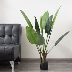 2 GREEN 3 feet Bird Paradise Potted ARTIFICIAL PLANTS Home Decor Party