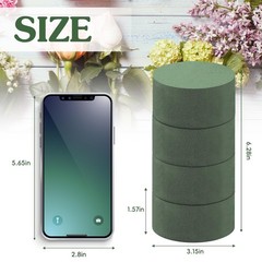 Plant Foam 4Pcs, Floral Foam for Wedding Decor, Fresh Flowers, Green