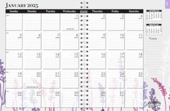 2025 Weekly and Monthly Calendar Wildflower, 8.5 x 11 8.5 x 11 inches Planner