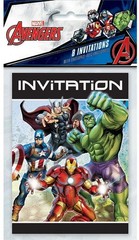 Avengers Party Invitations | 5.5″ x 4″ | 8 Pcs 5.5 X 4 Inches, Multicolor